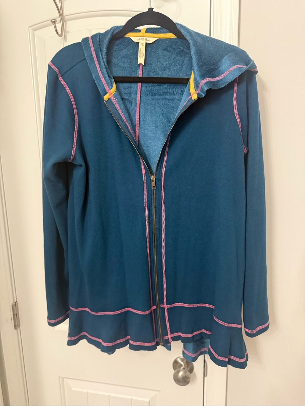 Matilda Jane Light Blue Jacket with Pink and Yellow Trim